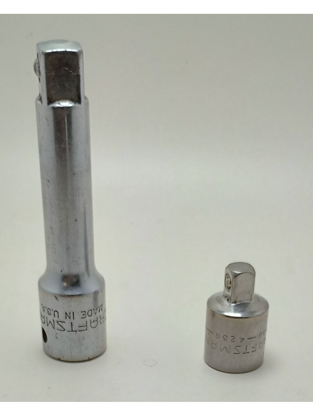 CRAFTSMAN Lot 2 3/8" to 1/4" Drive Adapter 4256 44264 3" Socket Extension